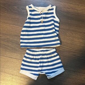 Cat & Jack  Blue and White Striped Outfit